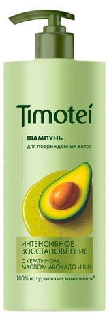 Изображение товара Шампунь для волос Timotei Интенсивное восстановление с кератином маслом авокадо и ши для поврежденных волос, 1 л