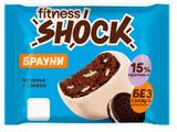 Изображение товара Пирожное протеиновое FitnesSHOCK Брауни с ароматом печенья и сливок без добавленного сахара, 50 г