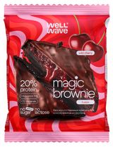 Изображение товара Пирожное протеиновое Well Wave Magic Brownie Fusion Дикая вишня без добавленного сахара, 60 г