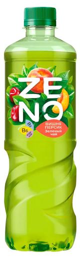 Изображение товара Чай зеленый Zeno с вишней и персиком, 500 мл