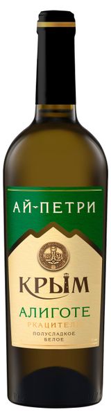 Изображение товара Вино «Ай-Петри» Алиготе Ркацители белое полусладкое Россия, 0,75 л