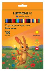 Изображение товара Карандаши цветные «Красин» Поле чудес, 18 цветов