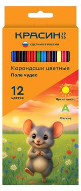 Изображение товара Карандаши цветные «Красин» Поле чудес, 12 цветов