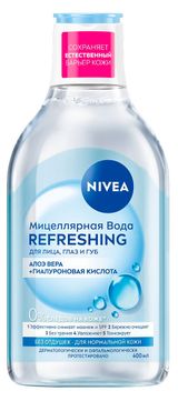 Изображение товара Мицеллярная вода для лица глаз и губ NIVEA REFRESHING для нормальной кожи Германия, 400 мл