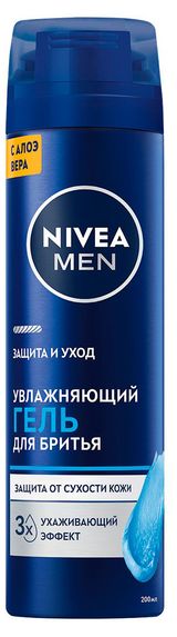 Изображение товара Гель для бритья NIVEA MEN Защита и уход против сухости кожи увлажняющий, 200 мл