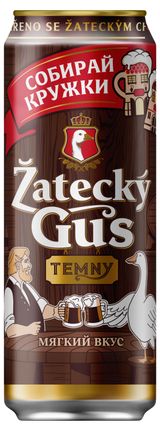 Изображение товара Пивной напиток темный Zatecky Gus 3,5%, 0,45 л