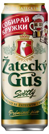Изображение товара Пиво Zatecky Gus светлое фильтрованное 4,6%, 450 мл