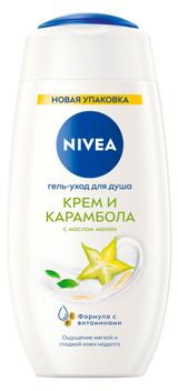 Изображение товара Гель-уход для душа NIVEA Крем и Карамболь Германия, 250 мл