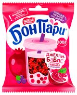 Изображение товара Мармелад жевательный «Бон Пари» Джелли-баблс со вкусами граната и черной смородины, 100 г