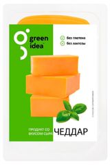 Изображение товара Сыр растительный Чеддер Green Idea нарезка vegan без лактозы без глютена, 150 г