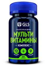 Изображение товара БАД GLS Pharmaceuticals Мультивитамины 12+9 420 мг, 60 капсул