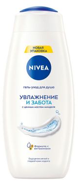 Изображение товара Гель-уход для душа женский NIVEA Увлажнение и забота с маслом миндаля Германия, 500 мл