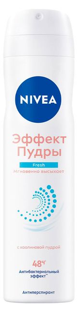 Изображение товара Дезодорант-антиперспирант спрей NIVEA Эффект Пудры Fresh антибактериальный комплекс, 150 мл