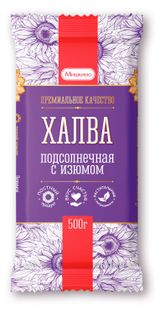 Изображение товара Халва подсолнечная «Мишкино счастье» Семейная с изюмом, 500 г