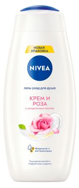 Изображение товара Гель-уход для душа NIVEA Крем и роза ухаживающий с маслом миндаля Германия, 500 мл