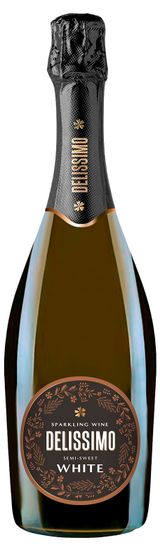 Изображение товара Игристое вино Delissimo белое полусладкое Россия, 0,75 л