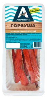 Изображение товара Горбуша холодного копчения «Атлантика» филе-кусочки, 90 г