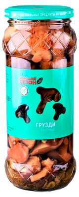 Изображение товара Грузди соленые «Хороший Сезон» Беларусь, 580 г