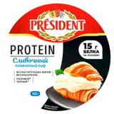Изображение товара Сыр плавленый высокобелковый President Protein сливочный 45%, 140 г