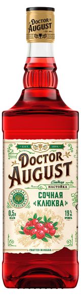 Изображение товара Настойка Doctor August Сочная клюква Россия, 0,5 л