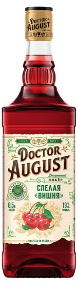 Изображение товара Ликер десертный Doctor August Спелая вишня Россия, 0,5 л