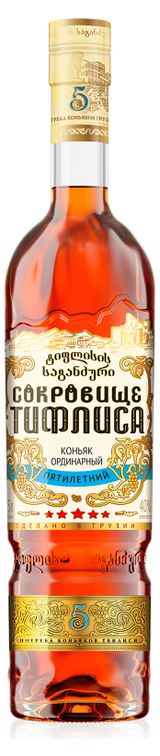 Изображение товара Коньяк «Сокровище Тифлиса» 5-летний Грузия, 0,5 л