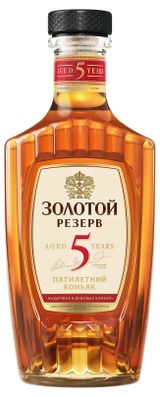 Изображение товара Коньяк «Золотой Резерв» 5 звезд Россия, 0,5 л