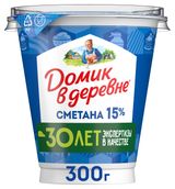 Изображение товара Сметана «Домик в деревне» 15%, 300 г