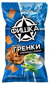 Изображение товара Гренки «Фишка» со вкусом альпийской сметаны с луком, 120 г