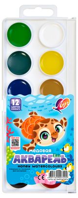 Изображение товара Акварель «Луч» ZOO, 12 цветов