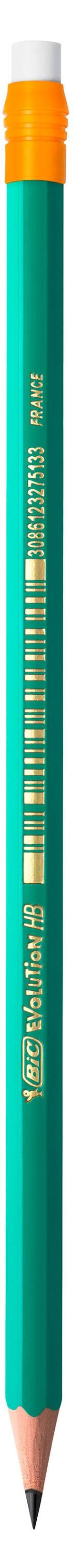 Изображение товара Карандаш чернографитовый BIC зеленый корпус с ластиком HB, 1 шт