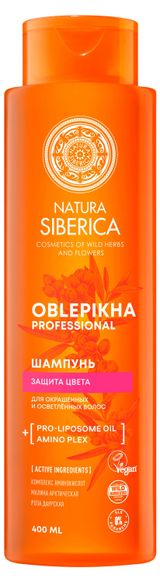 Изображение товара Шампунь для волос Natura Siberica Oblepikha Siberica Облепиховый для окрашенных и осветленных волос, 400 мл