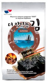 Изображение товара Морская капуста Hokang жареная со вкусом барбекю Корея, 5 г