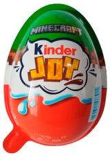 Изображение товара Шоколадное яйцо Kinder Joy Minecraft из молочного шоколада и игрушкой внутри Польша, 20 г