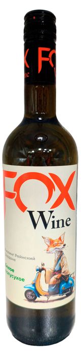 Изображение товара Вино Fox Wine белое полусухое Россия, 0,75 л
