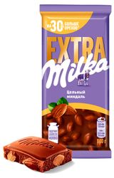 Изображение товара Шоколад молочный Milka Extra с цельным миндалем, 140 г