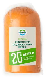 Изображение товара Ветчина вареная «Окраина» высокобелковая, 400 г