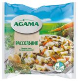 Изображение товара Овощная суповая смесь Рассольник Agama картофель морковь с квашенными огурцами и зеленью замороженная, 400 г