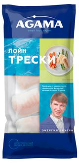 Изображение товара Треска замороженная Agama филе спинки Лойн, 400 г