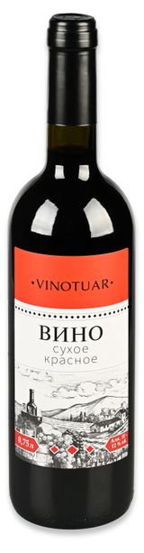 Изображение товара Вино Vinotuar красное сухое Россия, 0,75 л