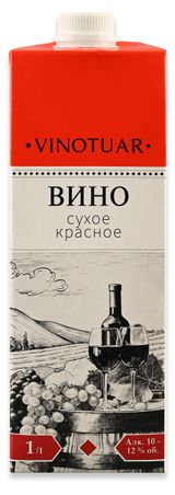 Изображение товара Вино Vinotuar красное сухое Россия, 1 л