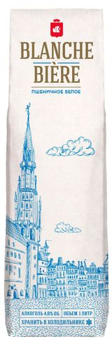 Изображение товара Пивной напиток Blanche bier пшеничный нефильтрованный, 1 л