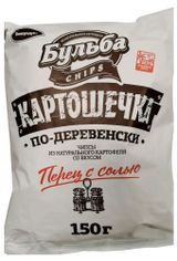 Изображение товара Чипсы картофельные Бульба chips Картошечка по-деревенски с перцем и солью Беларусь, 150 г