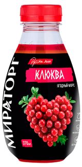 Изображение товара Морс «Мираторг» Русское меню из ягод клюквы охлажденный, 370 мл