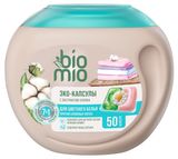 Изображение товара Капсулы для стирки цветного белья BioMio с экстрактом хлопка, 50 шт