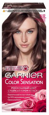 Изображение товара Крем-краска для волос Garnier Color Sensation холодный мокко тон 6.12, 112 мл