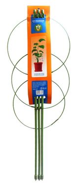 Изображение товара Опора для растений Garden Show металлическая 3 кольца, 60 см