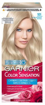 Изображение товара Крем-краска для волос Garnier Color Sensation платиновый блонд тон 101, 112 мл