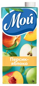 Изображение товара Нектар «Мой» персик яблоко, 950 мл