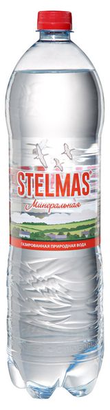 Изображение товара Вода минеральная Stelmas природная питьевая столовая газированная, 1,5 л